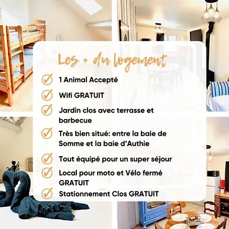 度假居 Cote Baie-plage A 15min-dog Friendly-parking Clos Villers-sur-Authie